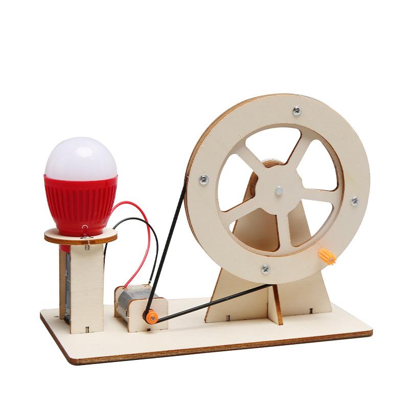 Science Diy Model - Mini DIY Hand Crank Generator Light